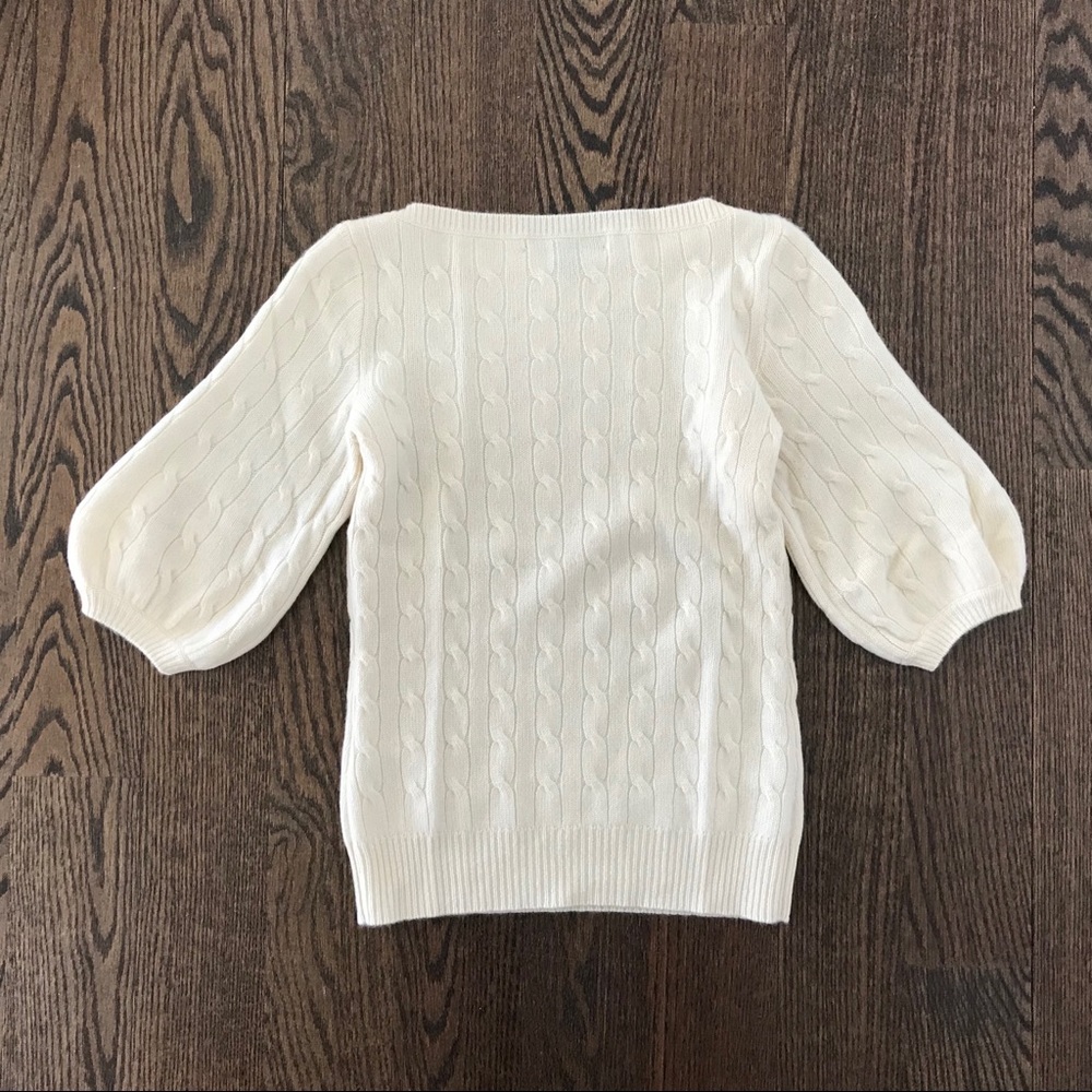 Ralph Lauren Sz M Cable Knit Cashmere Sweater - Picture 2 of 8